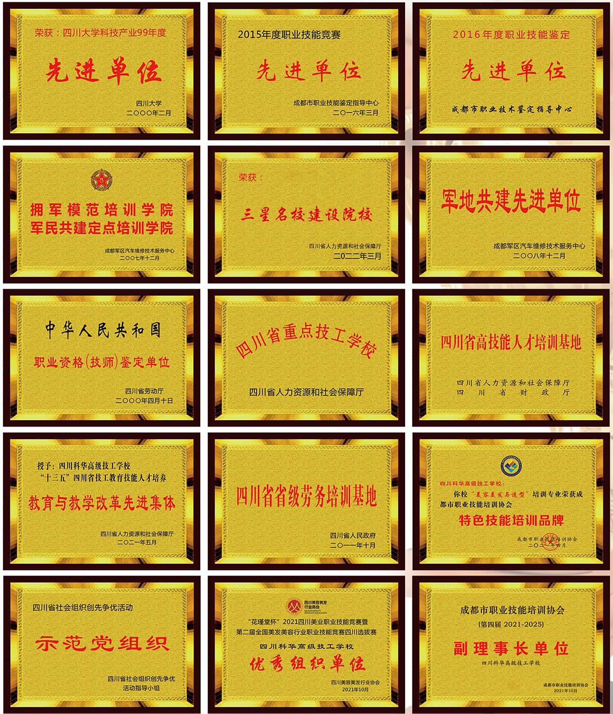 四川科华高级技工学校荣誉
